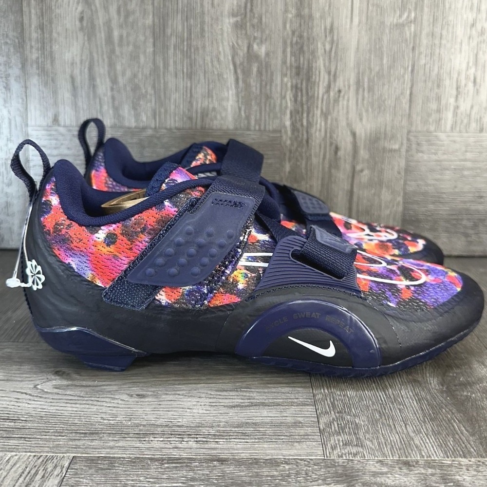Nike SuperRep Cycle Women 8.5 Navy Blue Multi Color Indoor Spin NEW DQ4679-400